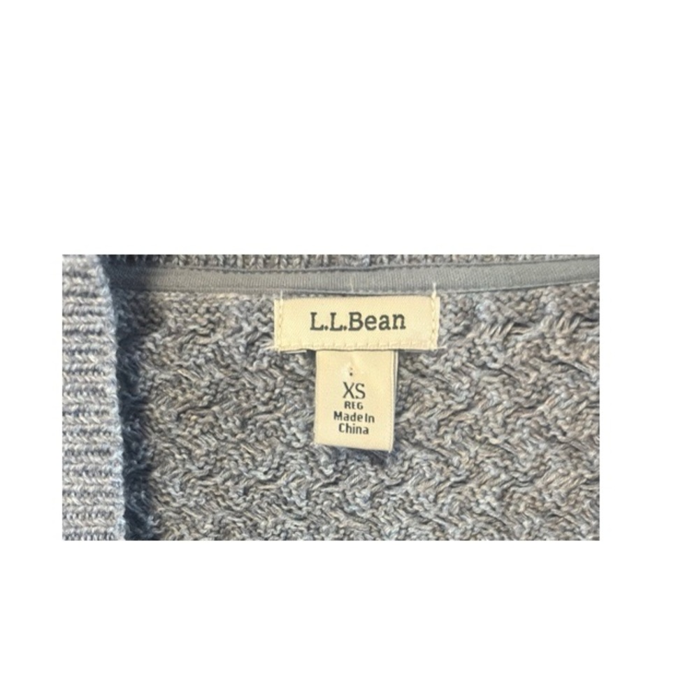L.L Bean Woven Knit Open Cardigan Sweater - Picture 4 of 5